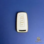کاور ریموت هایما S7 طرح چرم سفید طلایی – نمای جلو | Haima S7 Key Cover